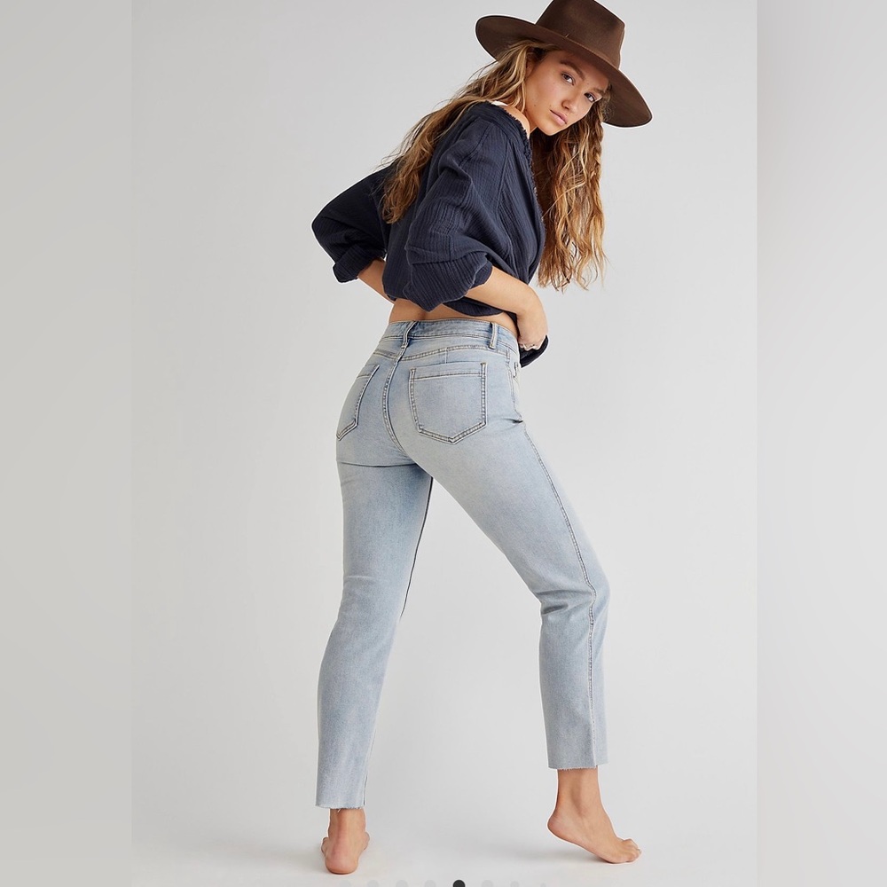 Free People CRVY High-Rise Vintage Straight Jeans